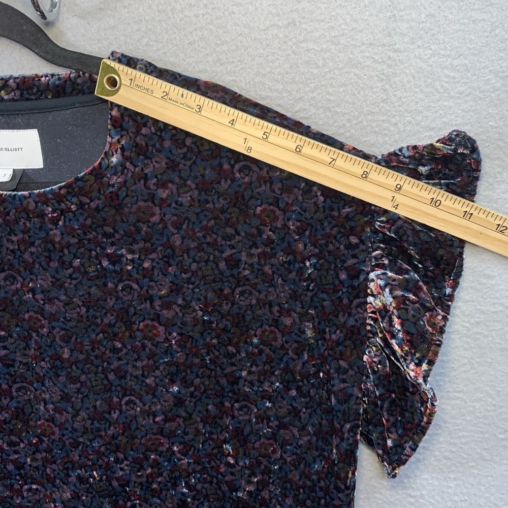 CURRENT/ELLIOTT The Floral Velvet Janie Dress 17-4-000848 Women's Size Small - Picture 6 of 7